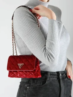 Sac bandoulière Giully velours GUESS