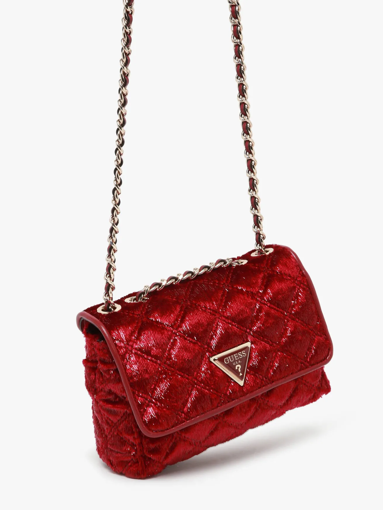 Sac bandoulière Giully velours GUESS
