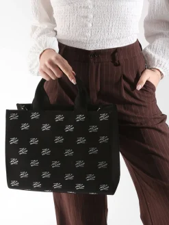 Sac bandoulière K autograph coton KARL LAGERFELD
