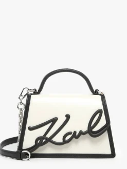 Sac bandoulière K signature cuir KARL LAGERFELD