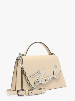 Sac bandoulière K signature cuir KARL LAGERFELD