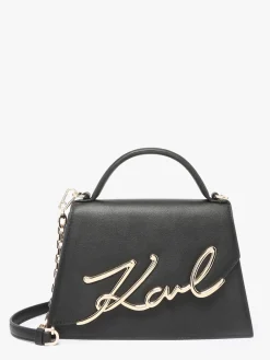 Sac bandoulière K signature cuir KARL LAGERFELD