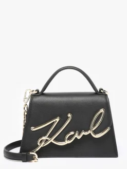 Sac bandoulière K signature cuir KARL LAGERFELD