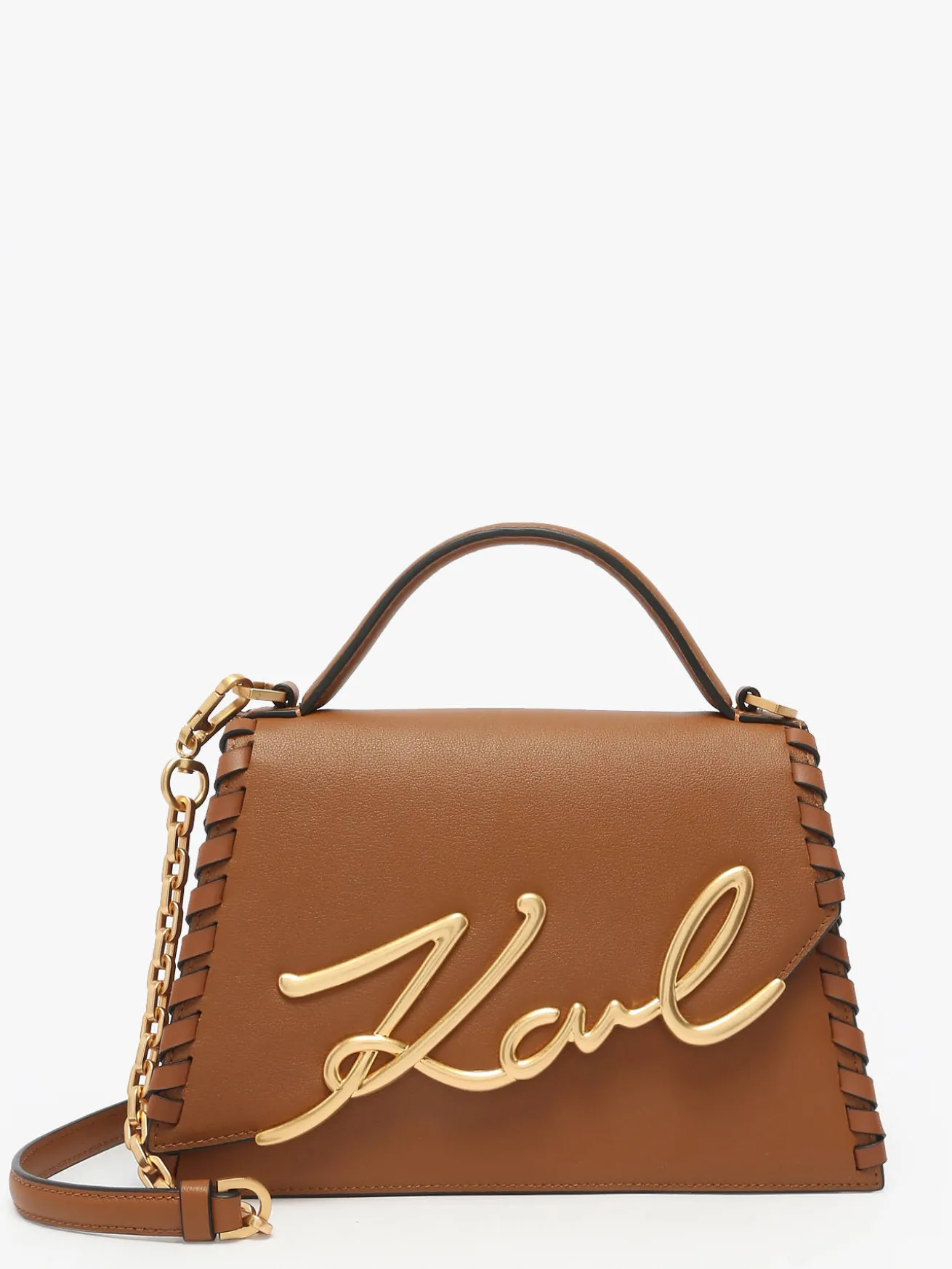 Sac bandoulière K signature cuir KARL LAGERFELD