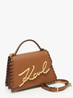 Sac bandoulière K signature cuir KARL LAGERFELD