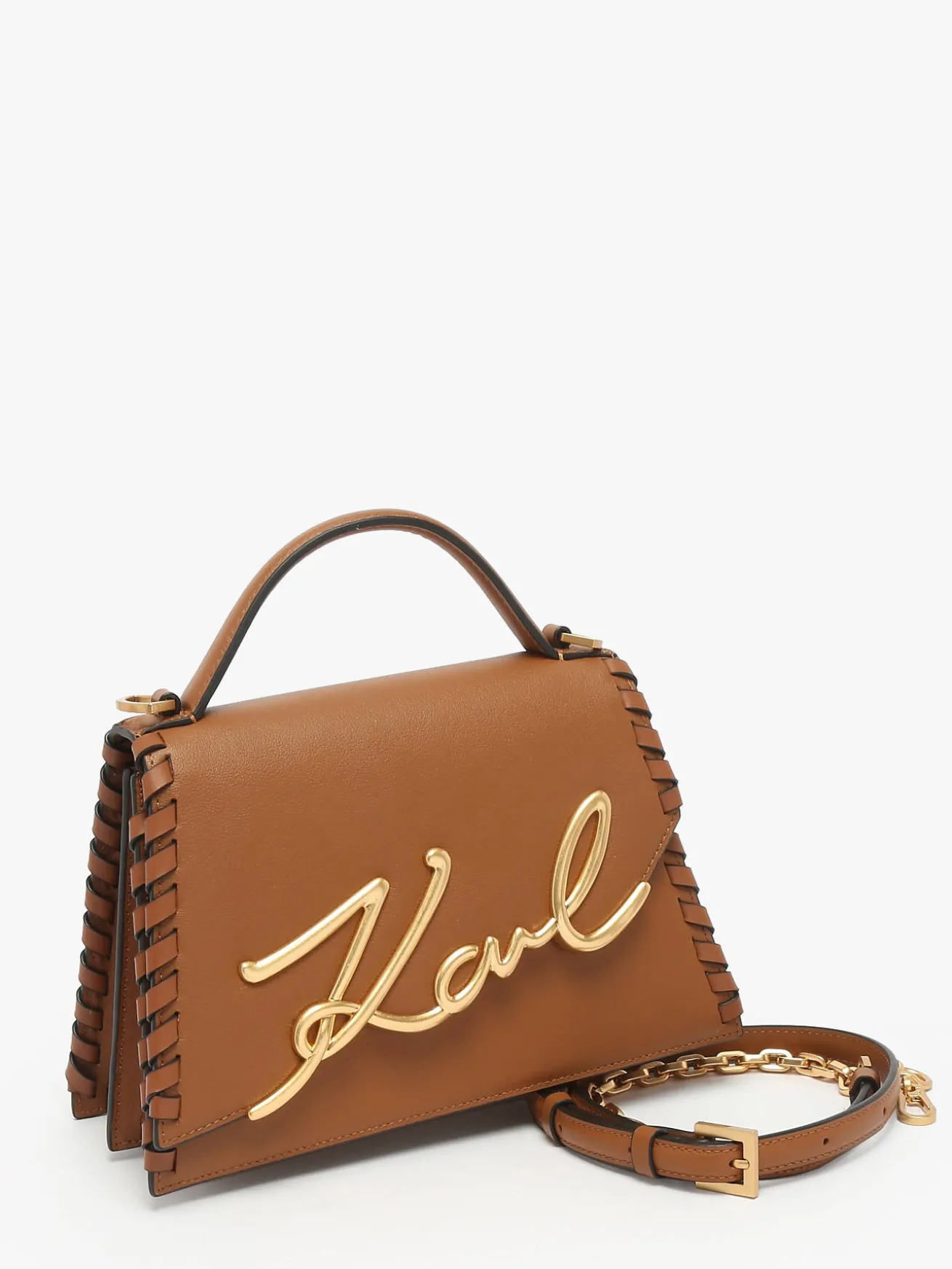 Sac bandoulière K signature cuir KARL LAGERFELD