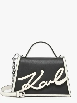 Sac bandoulière K signature cuir KARL LAGERFELD