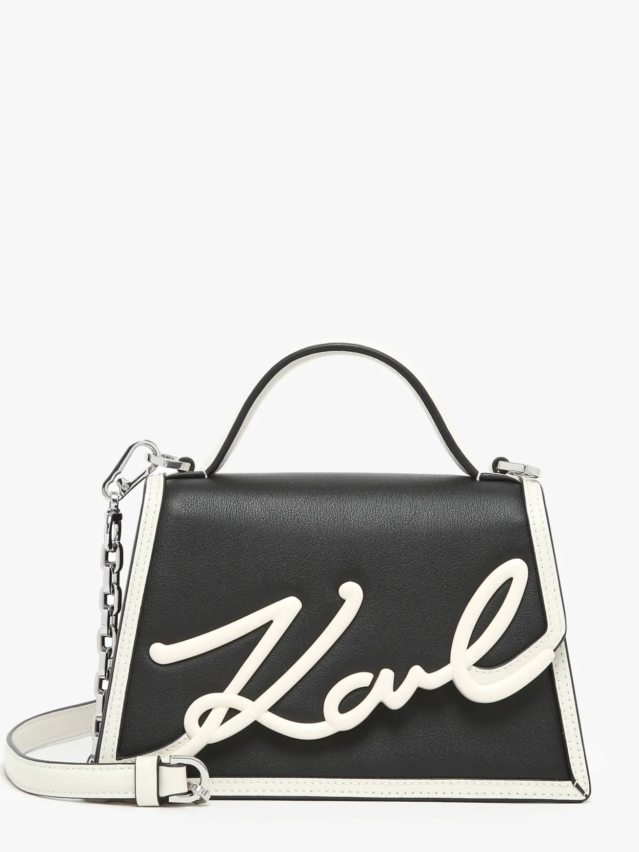 Sac bandoulière K signature cuir KARL LAGERFELD