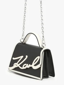 Sac bandoulière K signature cuir KARL LAGERFELD