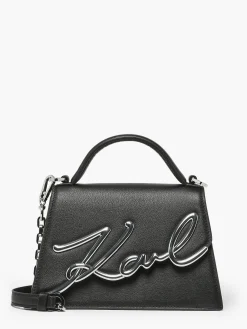 Sac bandoulière K signature cuir KARL LAGERFELD