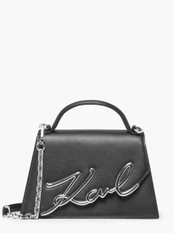 Sac bandoulière K signature cuir KARL LAGERFELD
