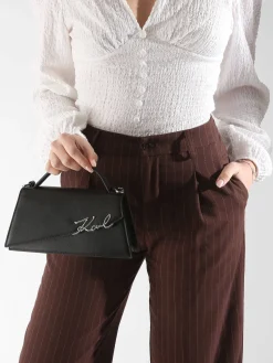 Sac bandoulière K signature cuir KARL LAGERFELD