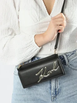 Sac bandoulière K/Signature cuir KARL LAGERFELD
