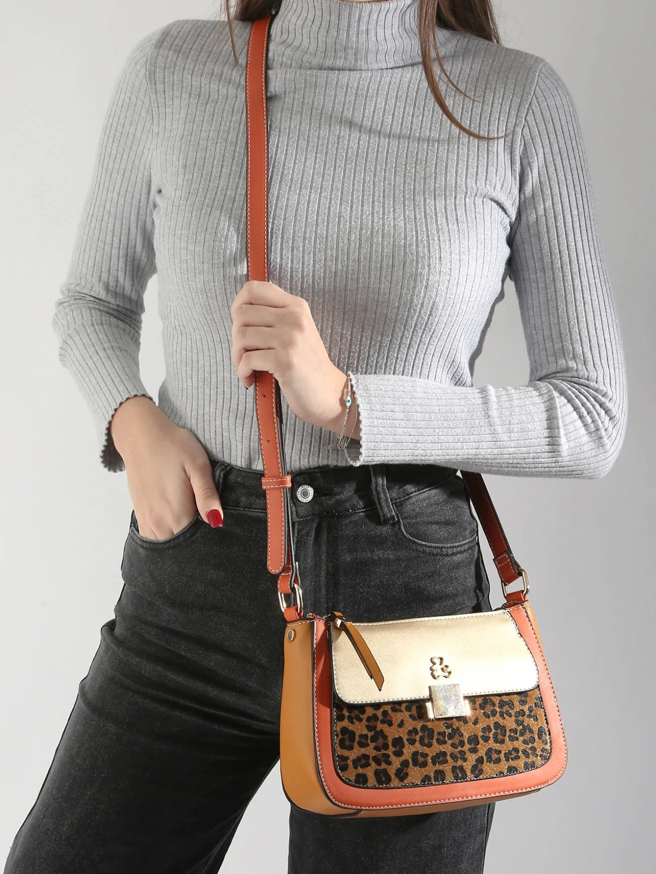 Sac bandoulière Leopard LULU CASTAGNETTE