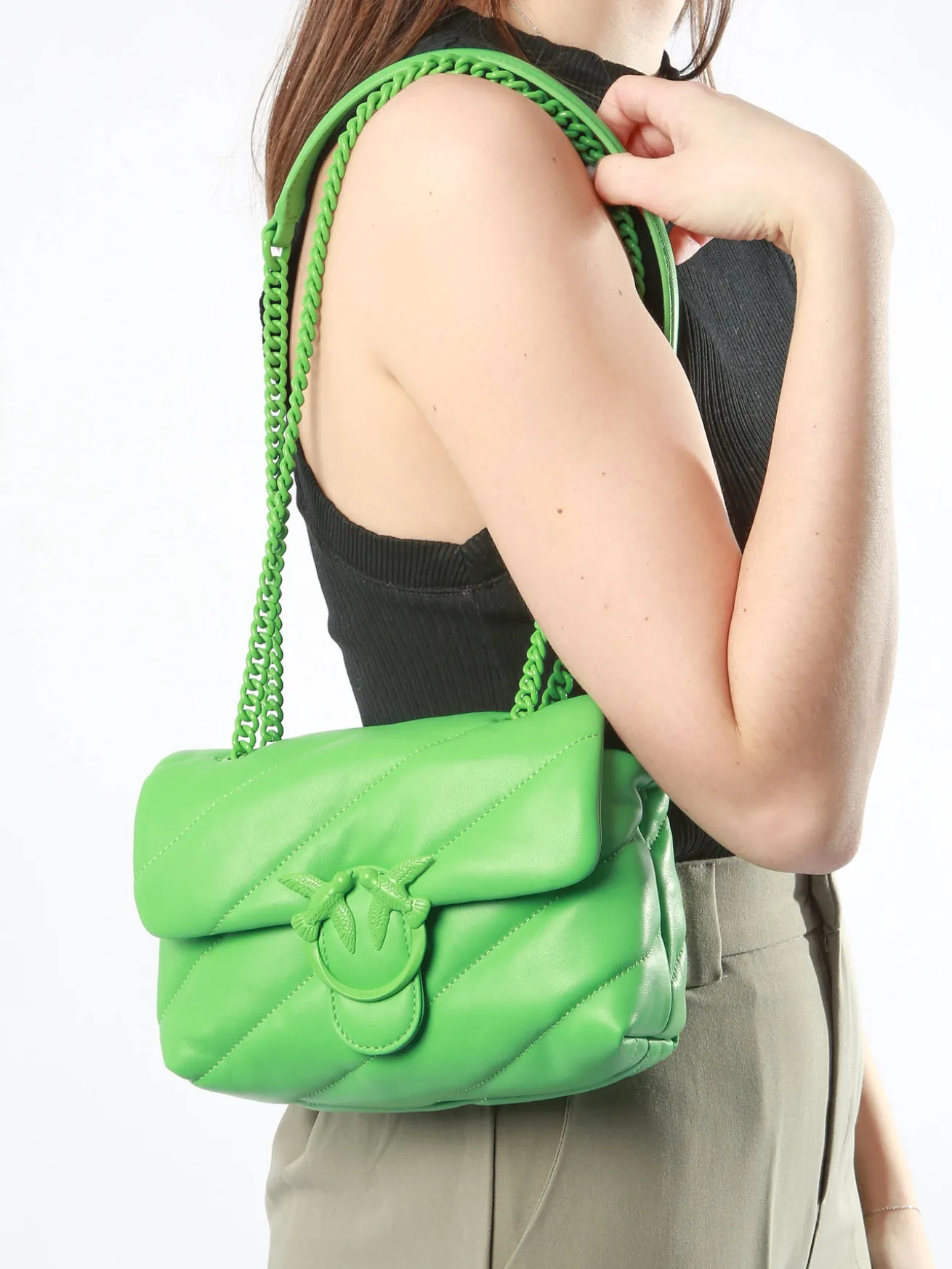 Sac bandoulière Love bag puff cuir PINKO