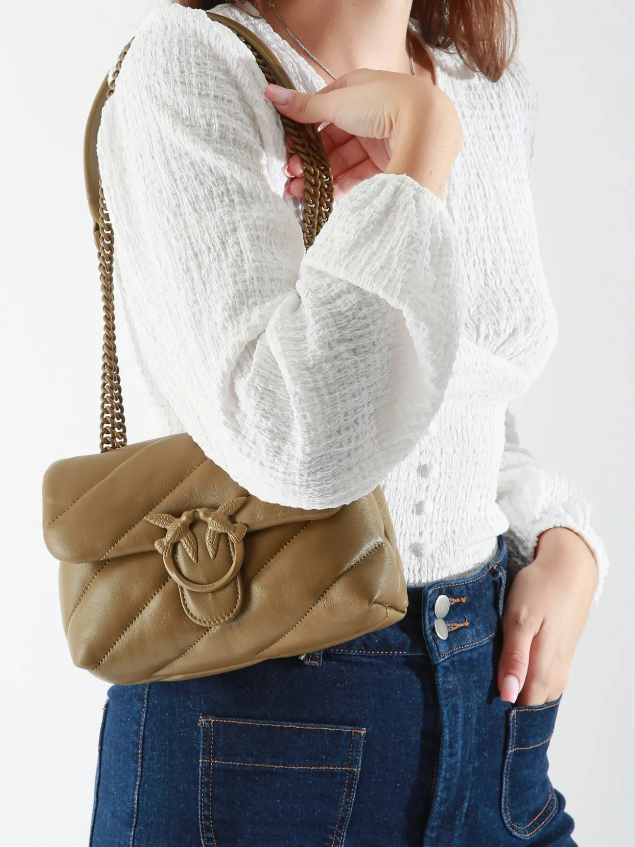 Sac bandoulière Love bag puff cuir PINKO