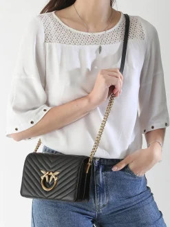 Sac bandoulière Love bag quilt cuir PINKO