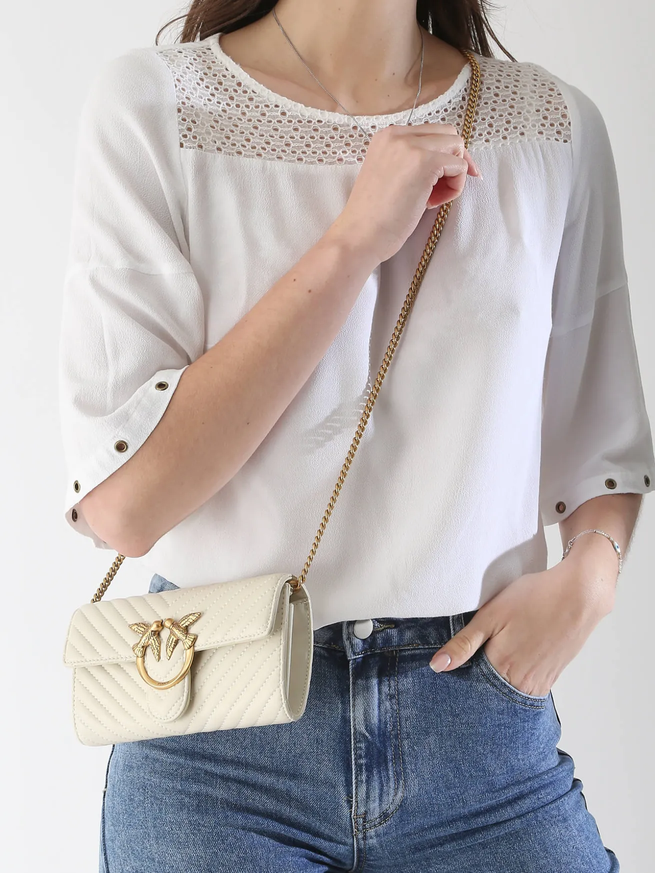 Sac bandoulière Love bag quilt cuir PINKO