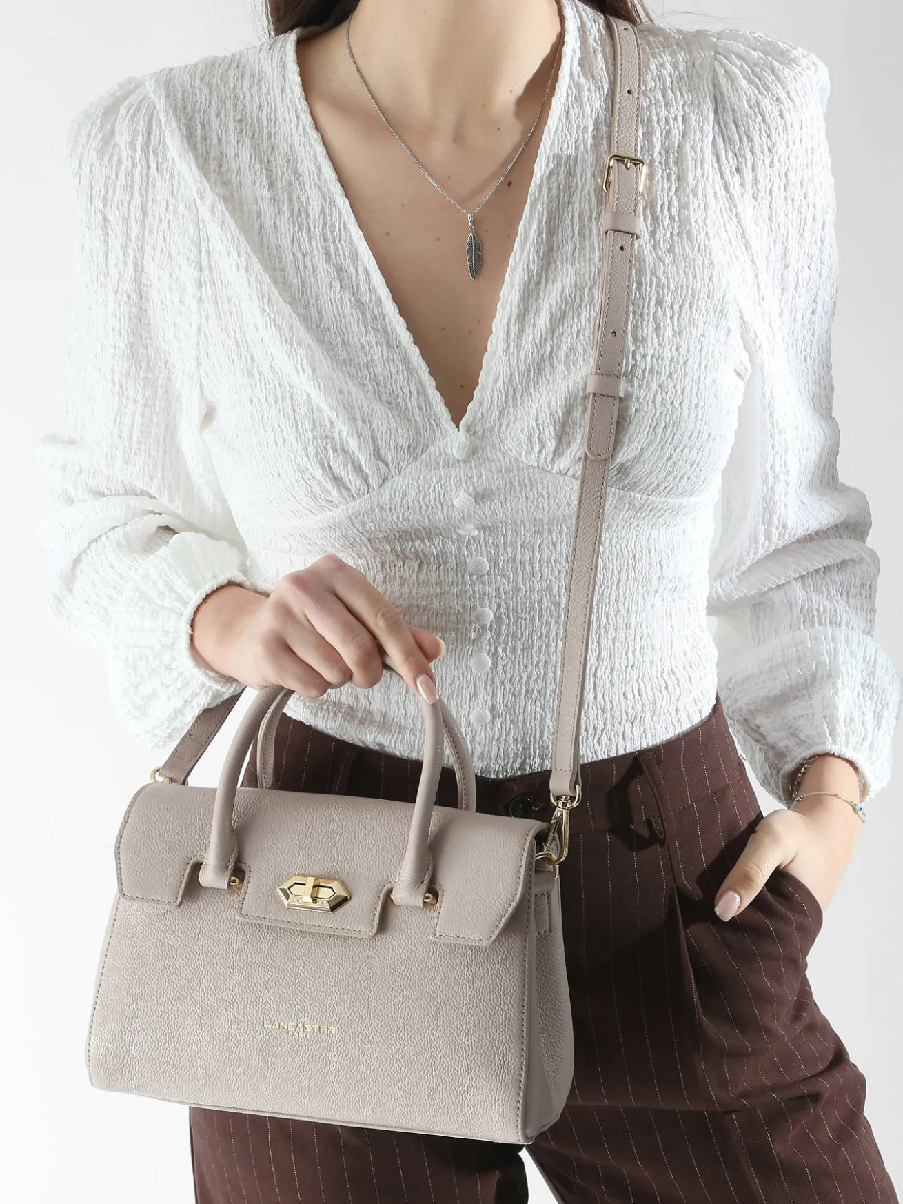 Sac bandoulière Milano cosmos cuir LANCASTER