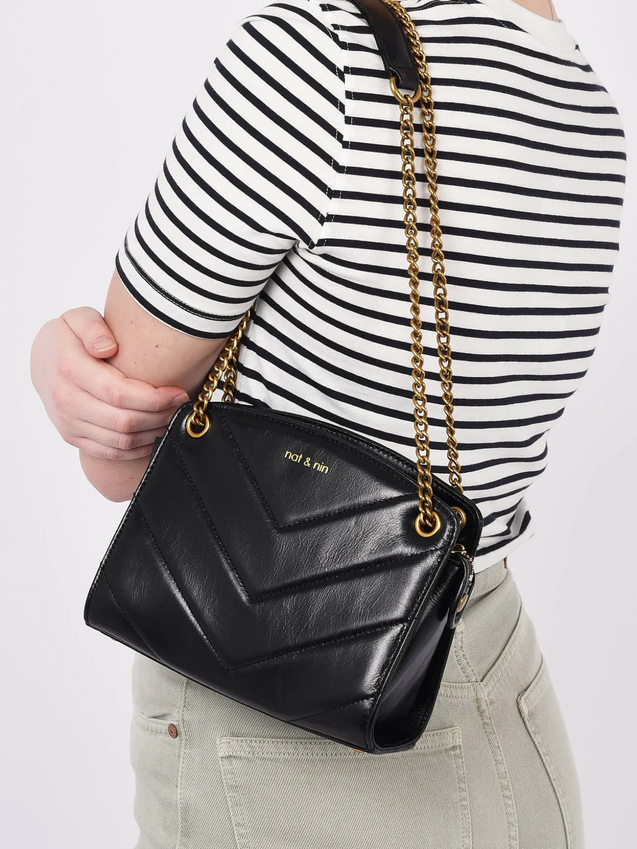 Sac bandoulière Mini Simone cuir NAT ET NIN