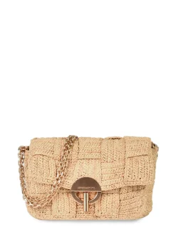 Sac bandoulière Moon Damier raphia VANESSA BRUNO