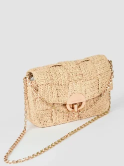 Sac bandoulière Moon Damier raphia VANESSA BRUNO