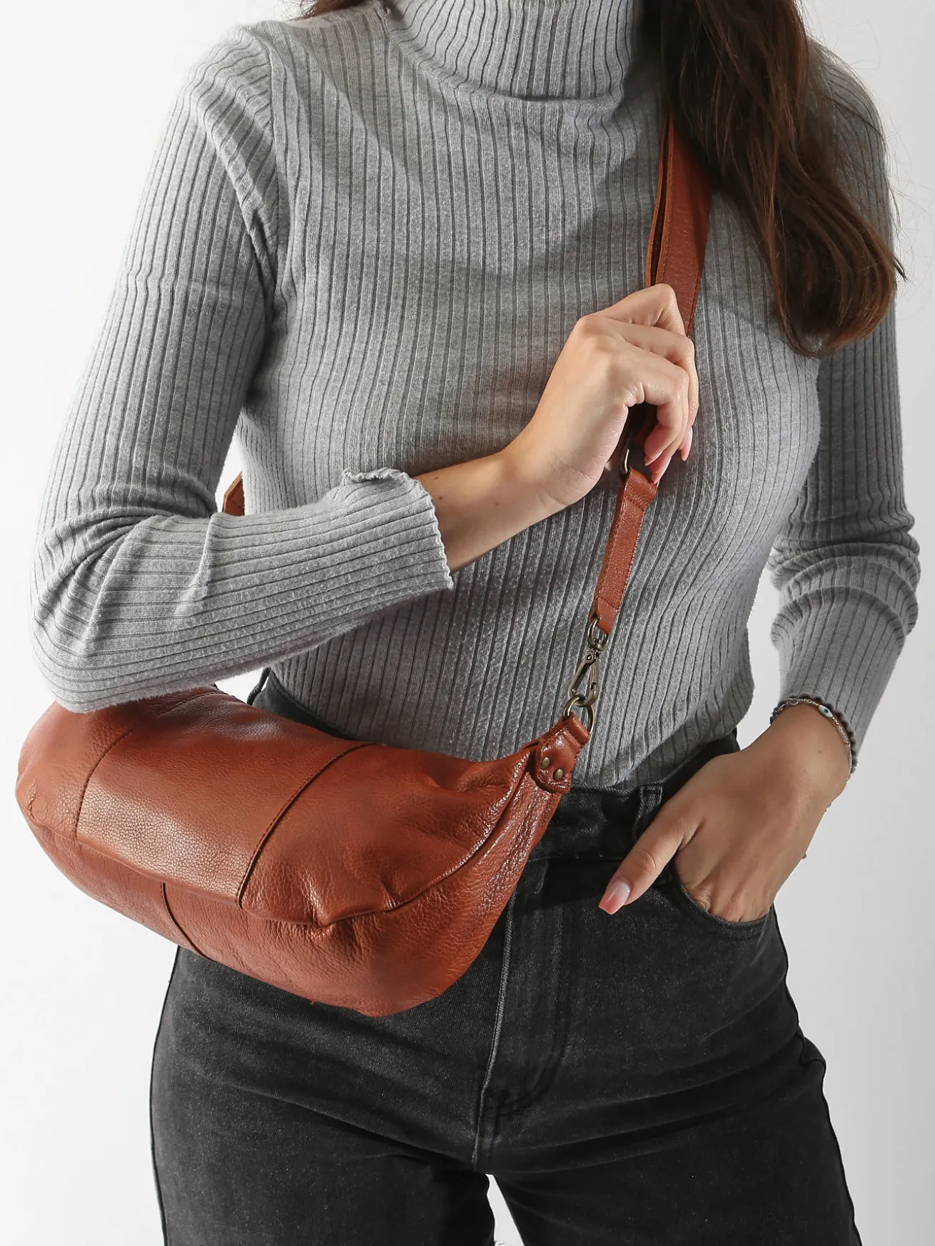 Sac bandoulière Nulla cuir PIECES