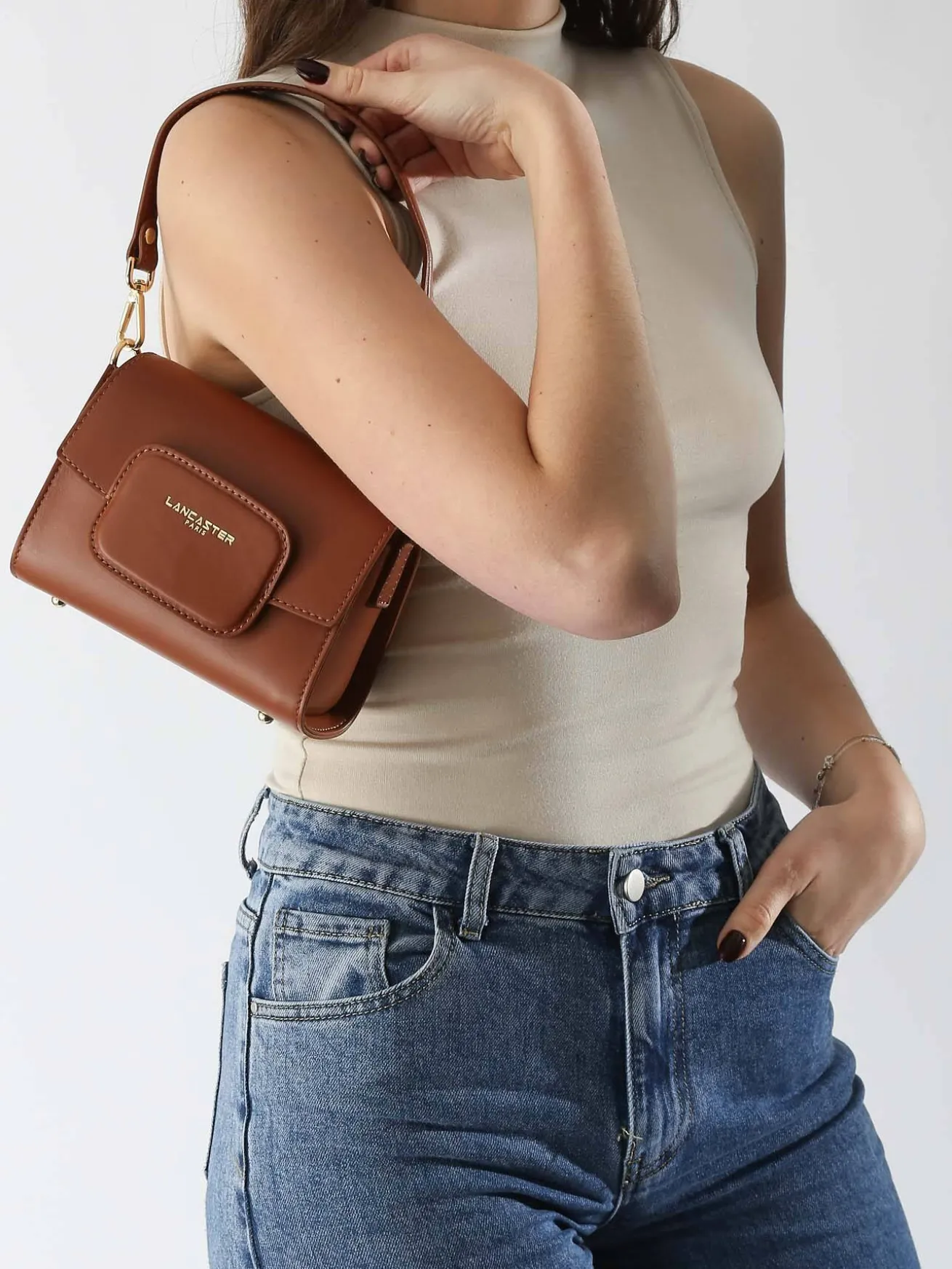 Sac bandoulière Paris pad cuir LANCASTER