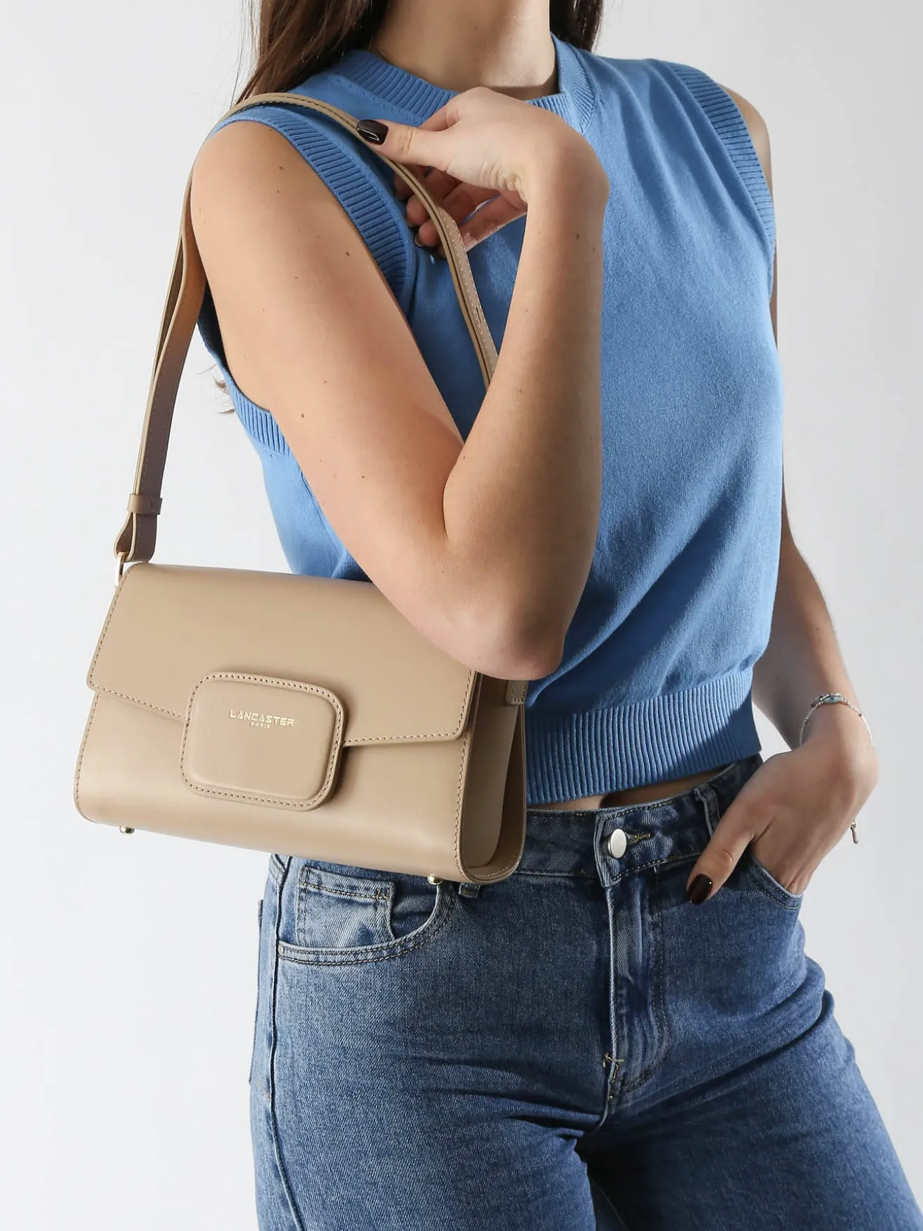 Sac bandoulière Paris pad cuir LANCASTER