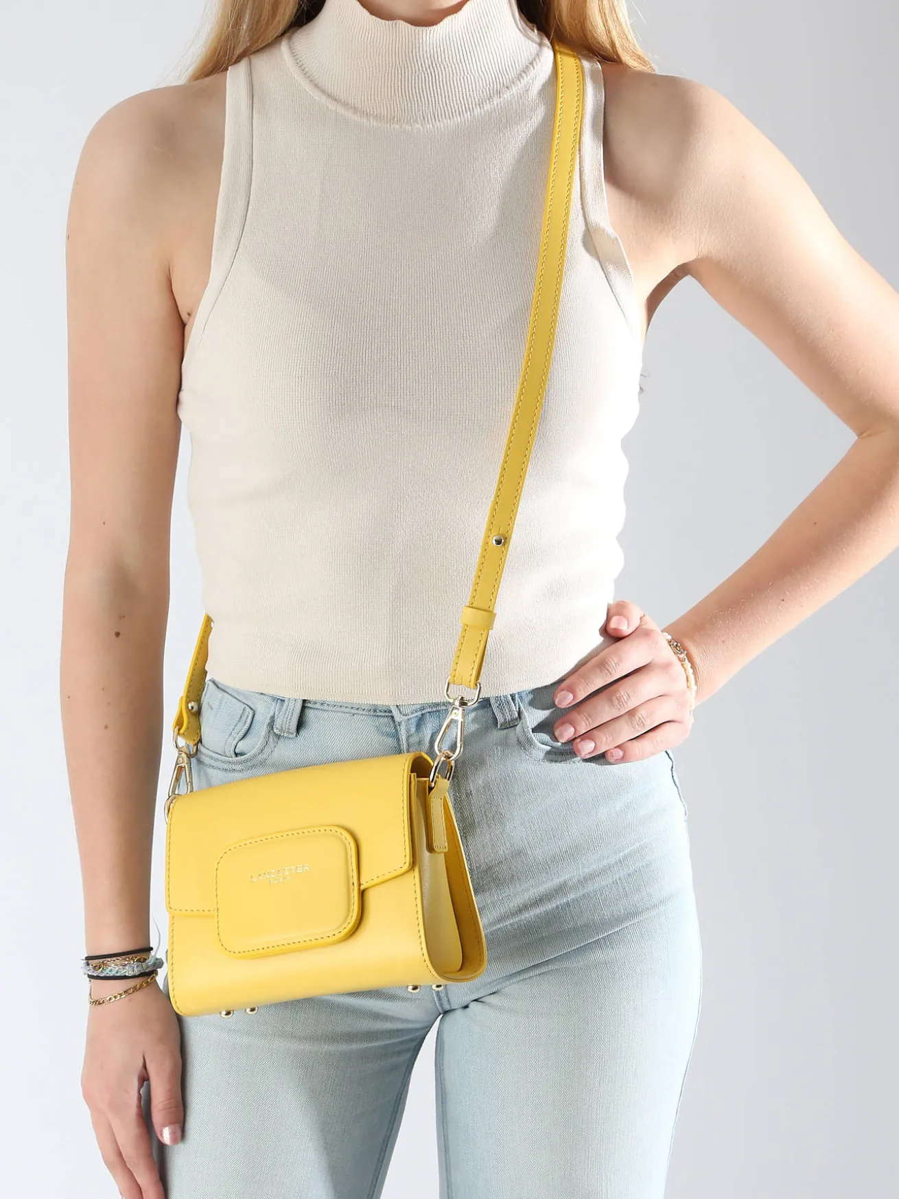 Sac bandoulière Paris pad cuir LANCASTER