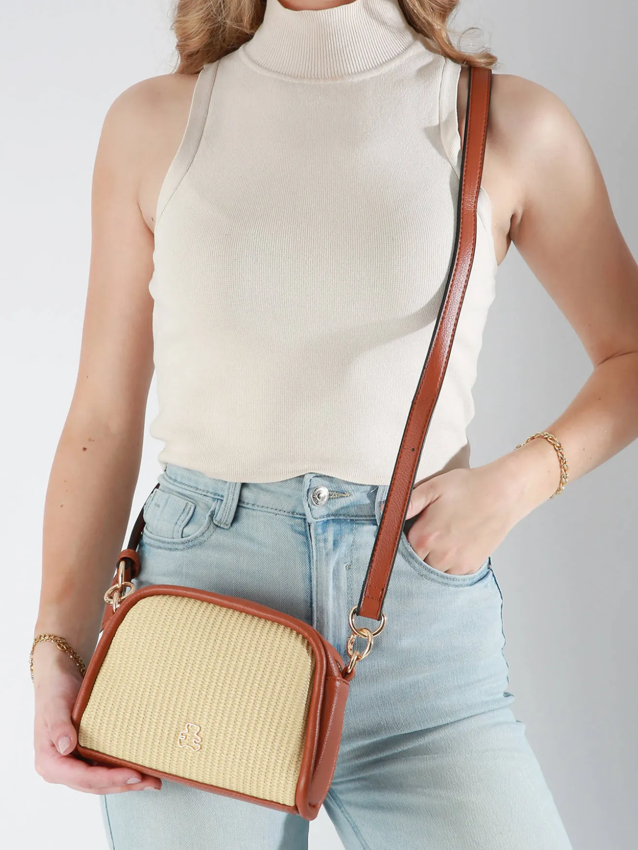 Sac bandoulière Raphia papier LULU CASTAGNETTE