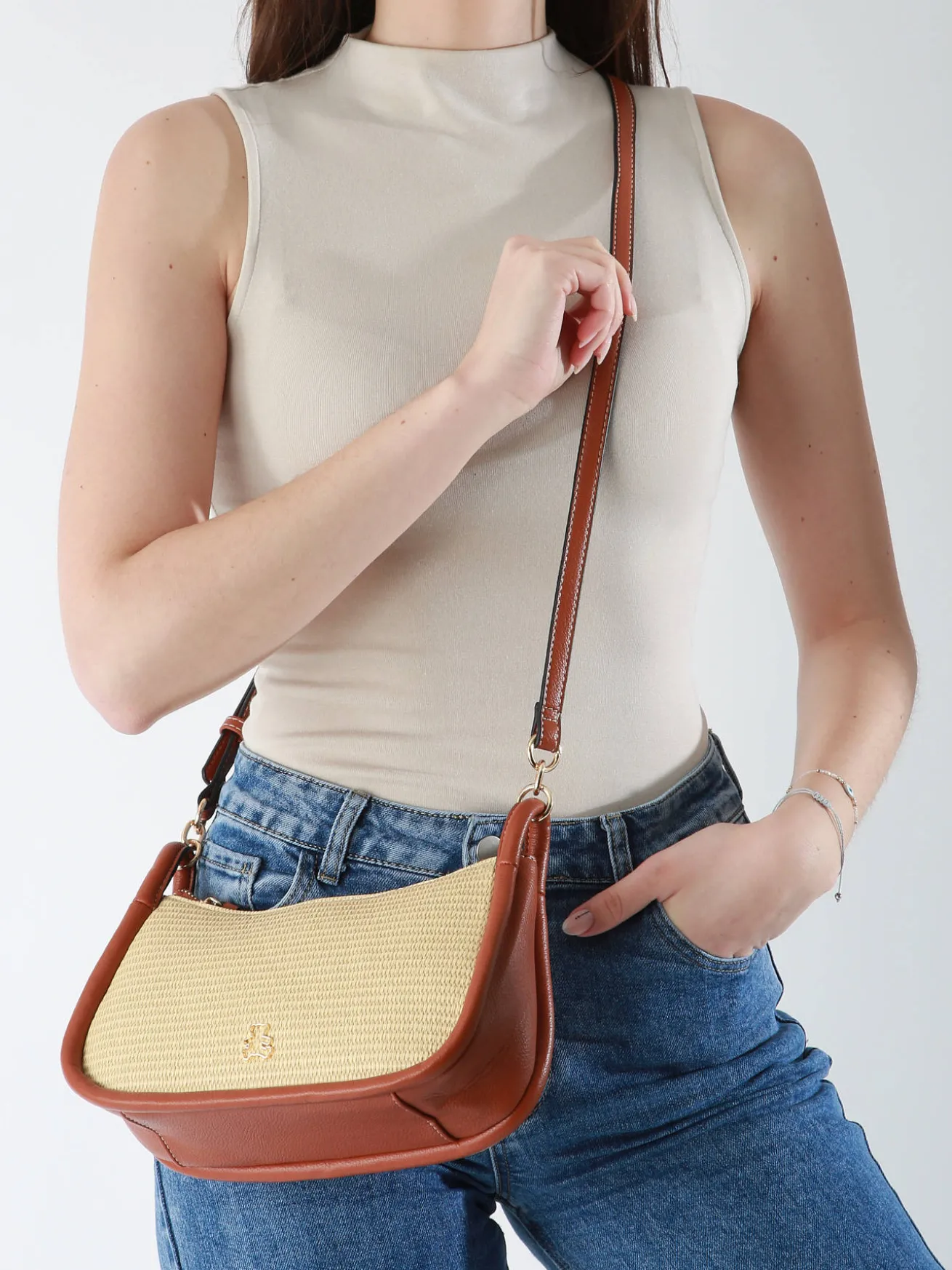Sac bandoulière Raphia raphia LULU CASTAGNETTE