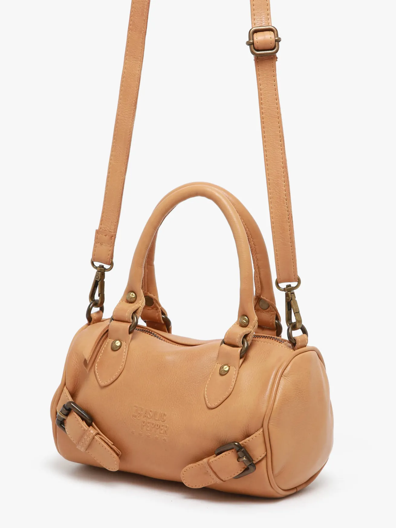 Sac bandoulière Strappy cuir BASILIC PEPPER