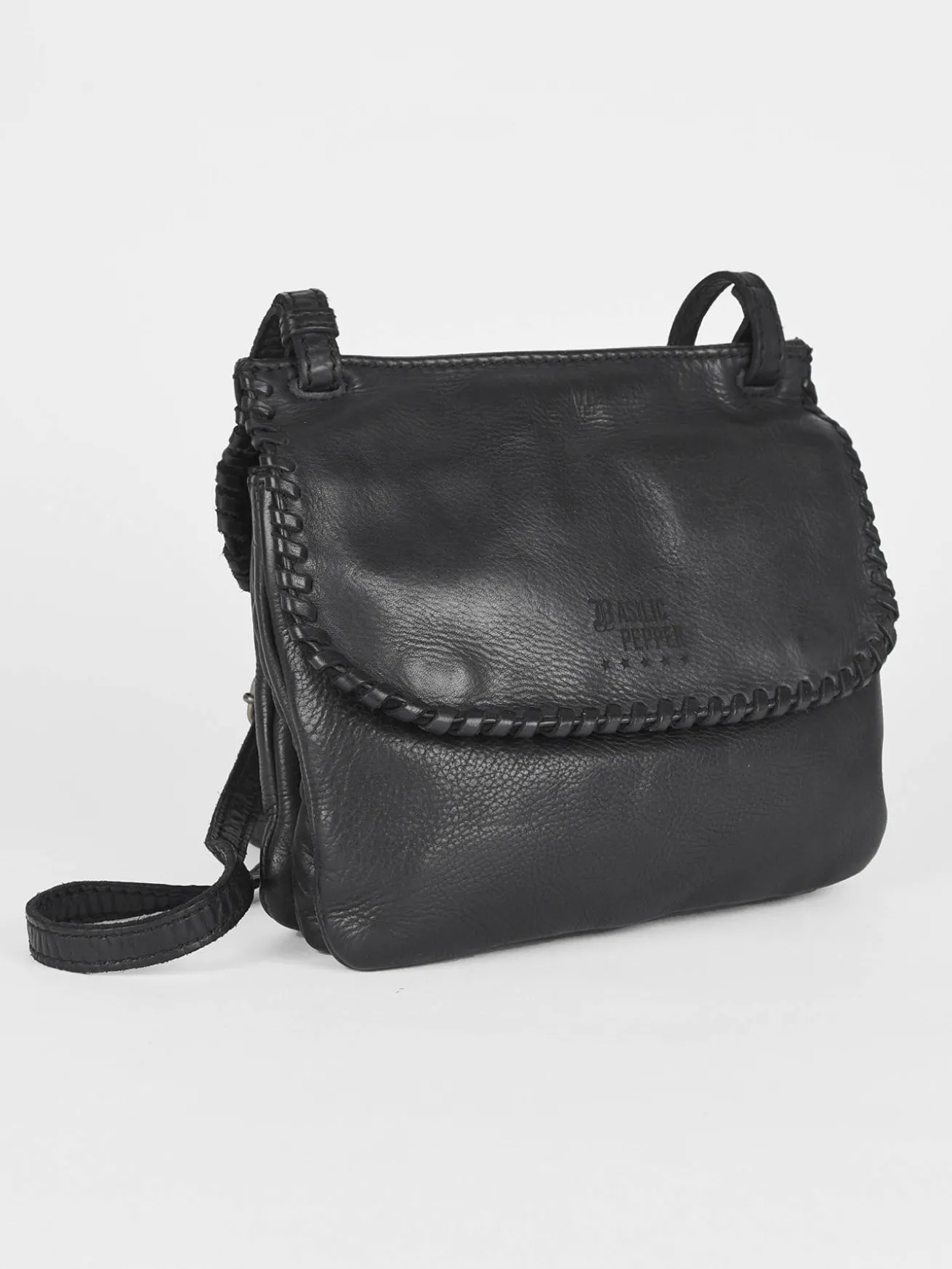 Sac bandoulière Utility cuir BASILIC PEPPER