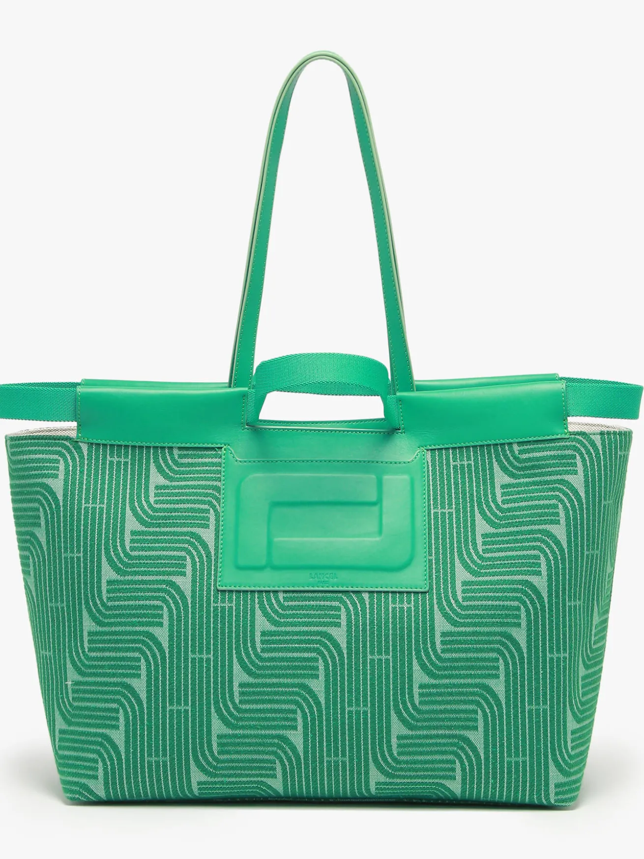 Sac cabas Camille Jacquard et cuir LANCEL