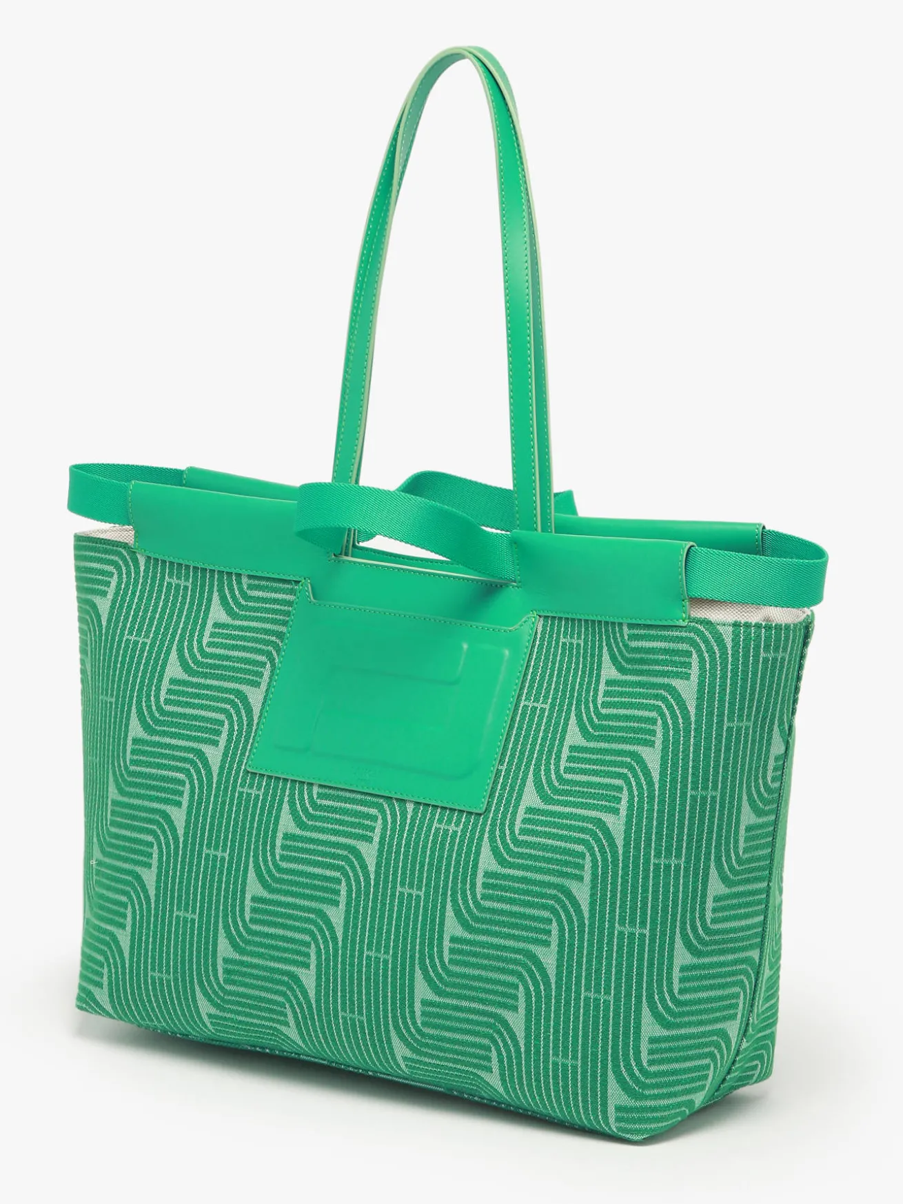 Sac cabas Camille Jacquard et cuir LANCEL