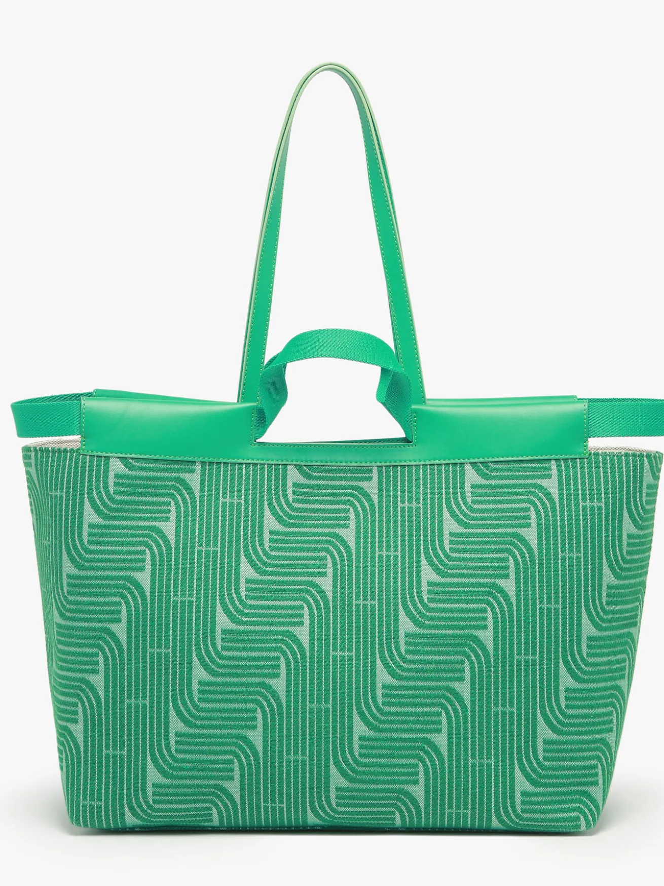 Sac cabas Camille Jacquard et cuir LANCEL