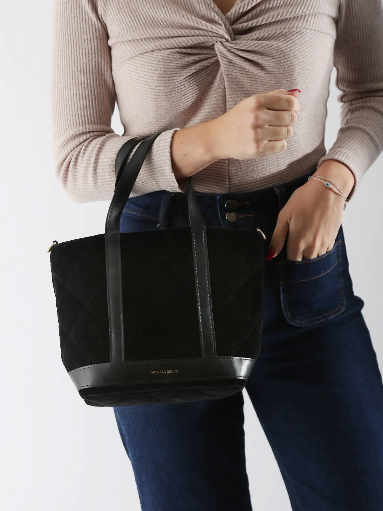 Sac cabas S en velours VANESSA BRUNO