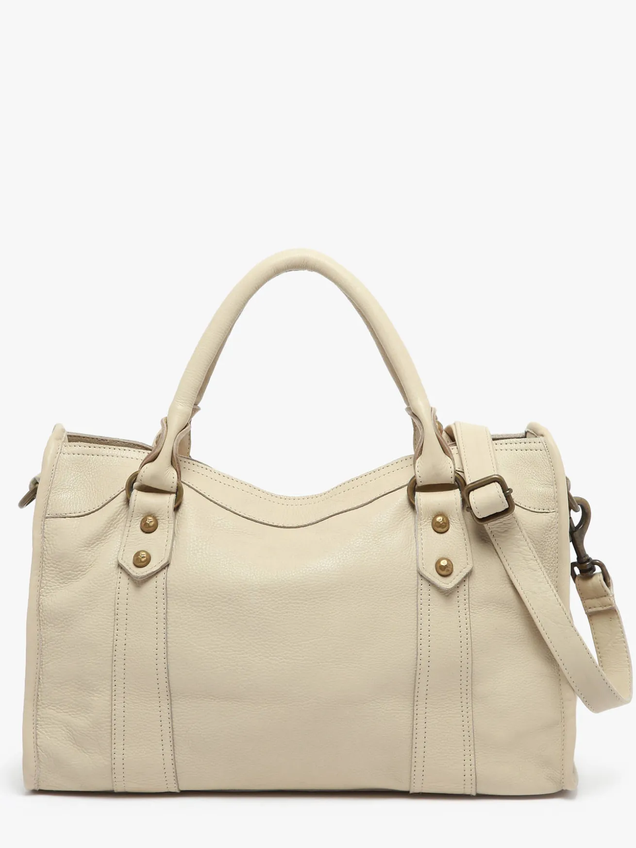 Sac porté main Cow cuir BASILIC PEPPER