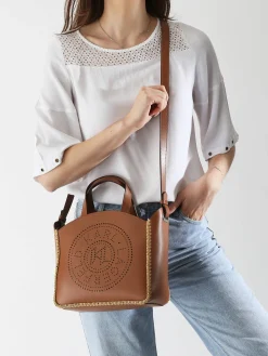 Sac porté main K circle raphia KARL LAGERFELD
