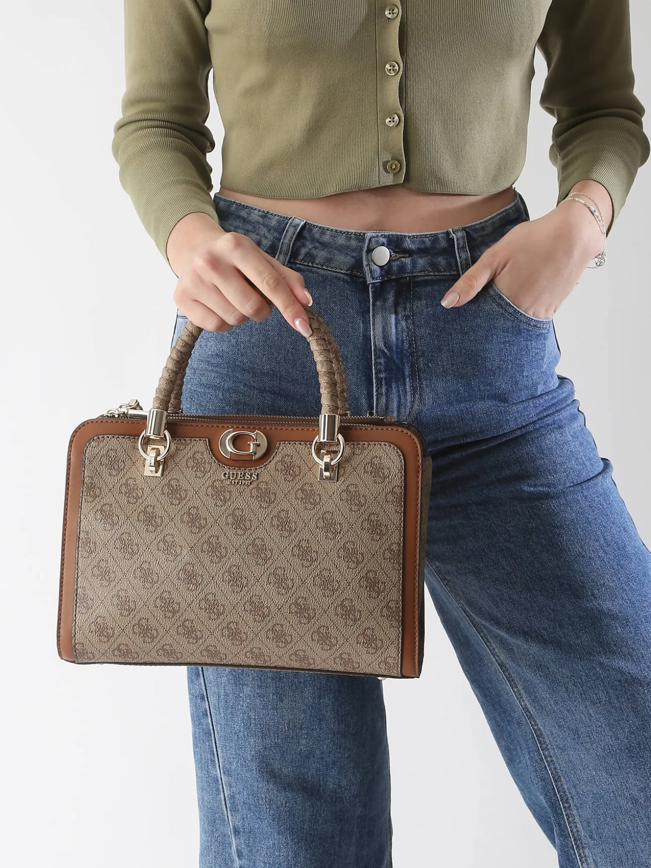 Sac porté main Orlina logo GUESS