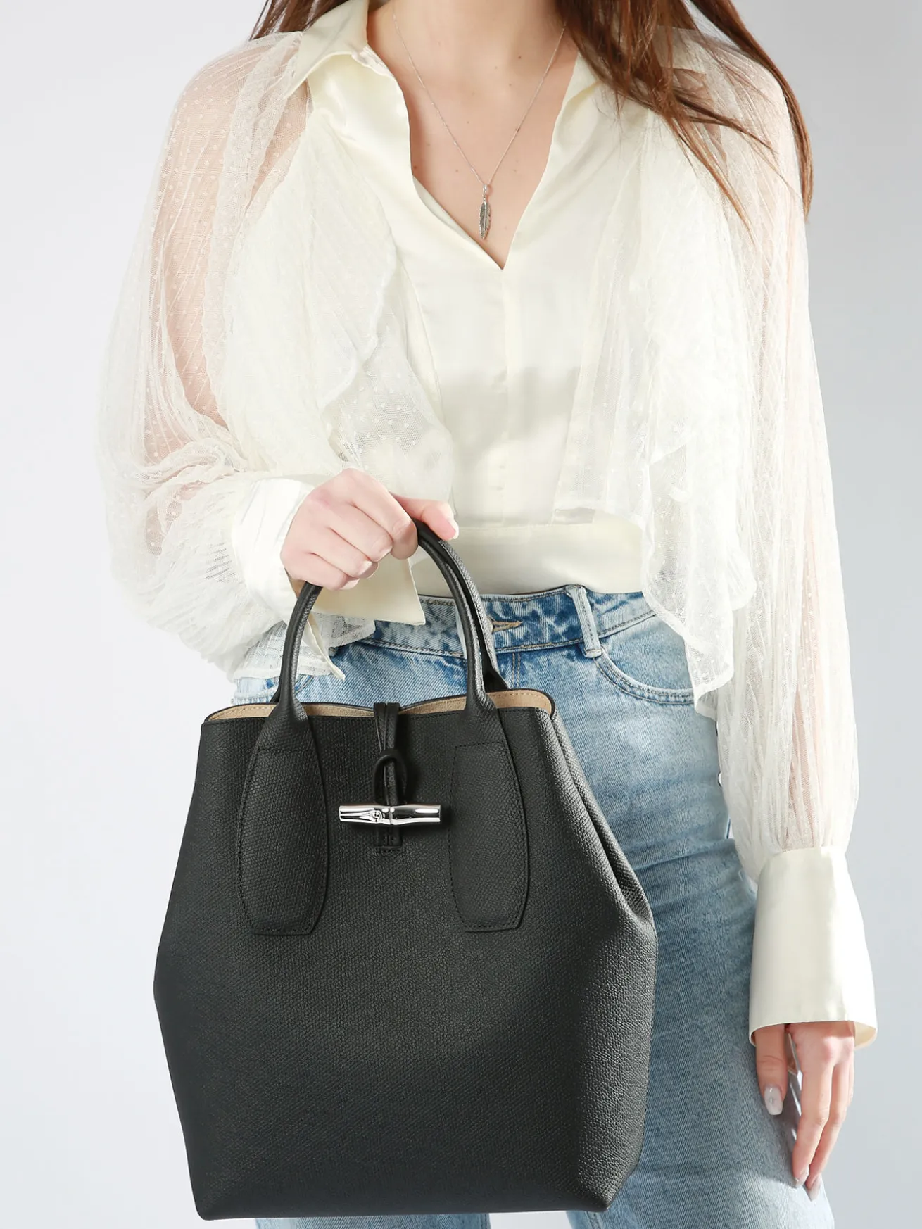 Sac porté main Roseau cuir LONGCHAMP