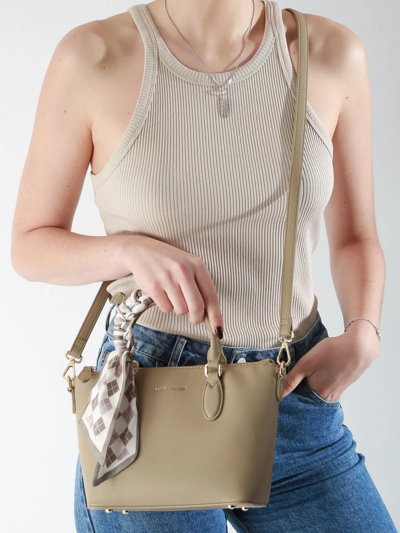 Sac porté main Saffiano DAVID JONES