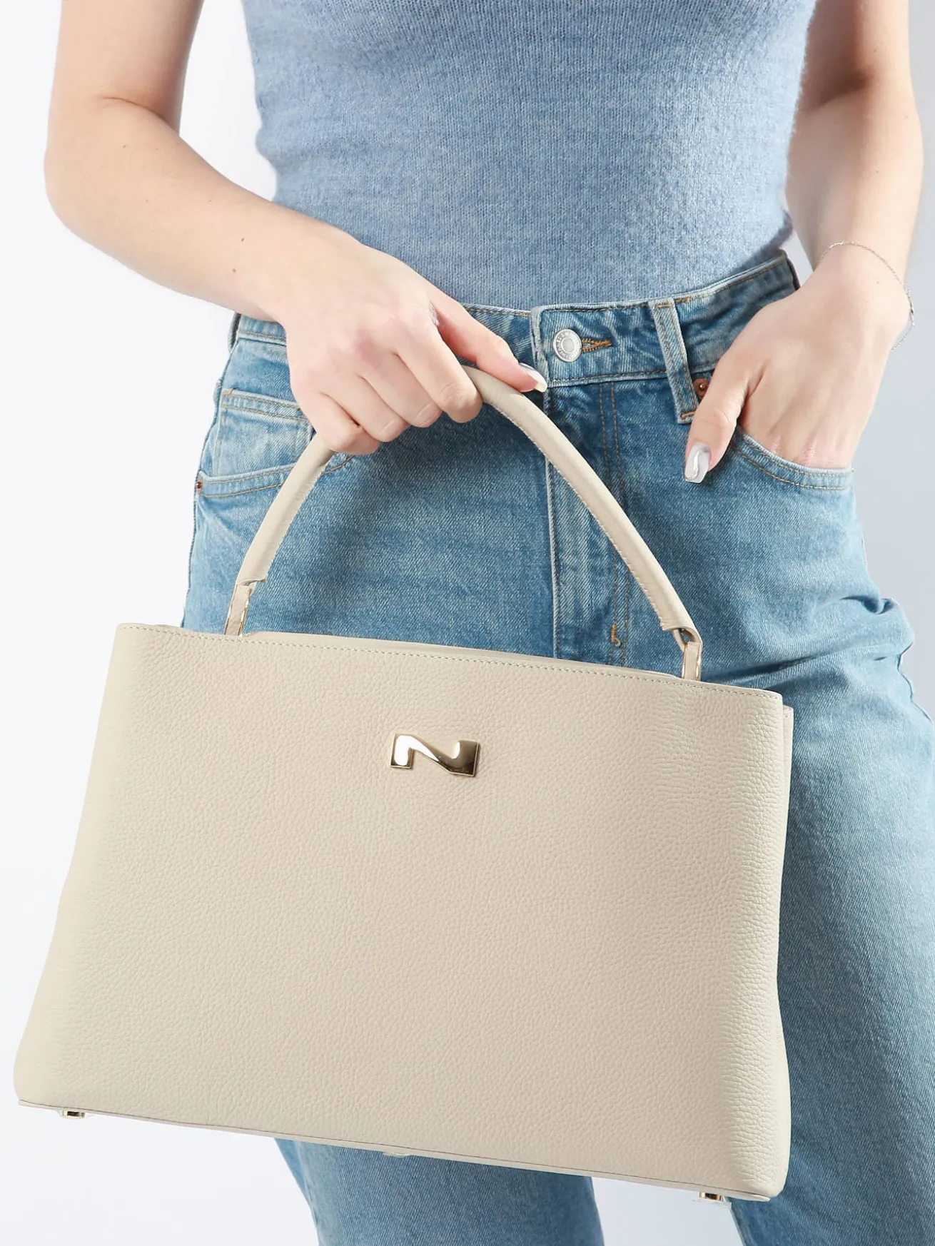 Sac porté main Violet cuir NATHAN BAUME