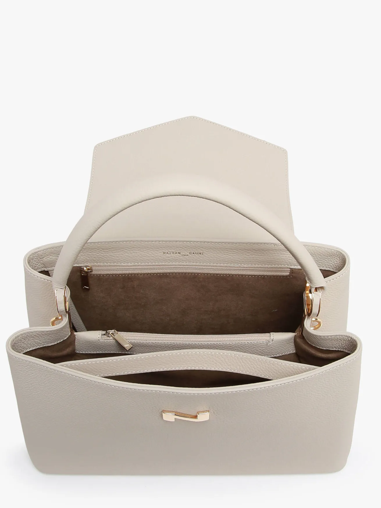 Sac porté main Violet cuir NATHAN BAUME