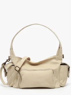 Sac porté épaule Cargo cuir BASILIC PEPPER