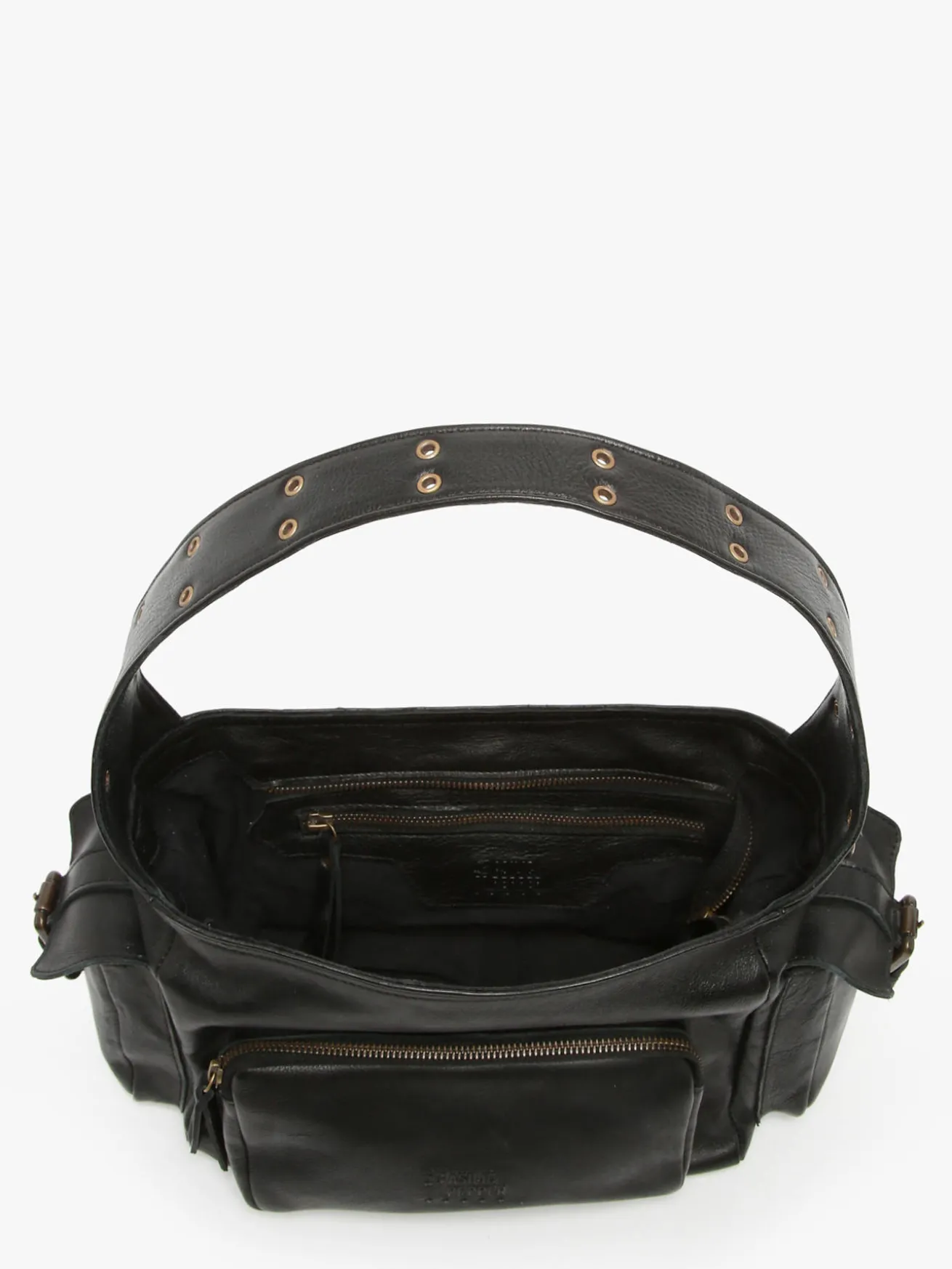 Sac porté épaule Cargo cuir BASILIC PEPPER