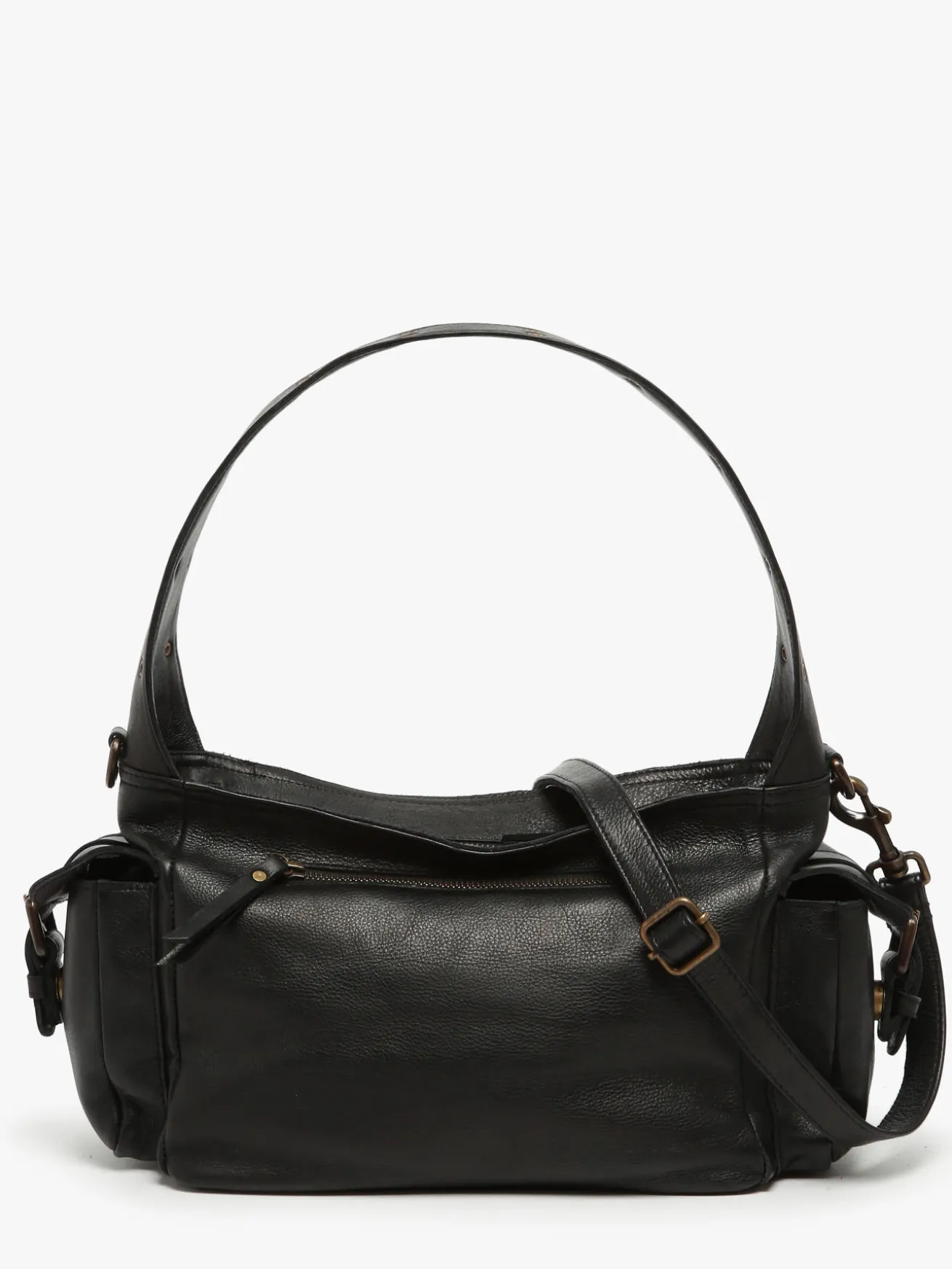 Sac porté épaule Cargo cuir BASILIC PEPPER