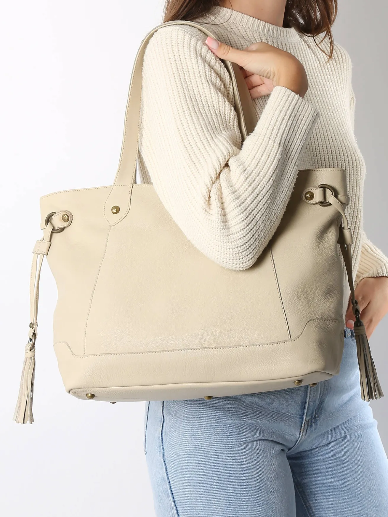 Sac porté épaule Cow cuir BASILIC PEPPER