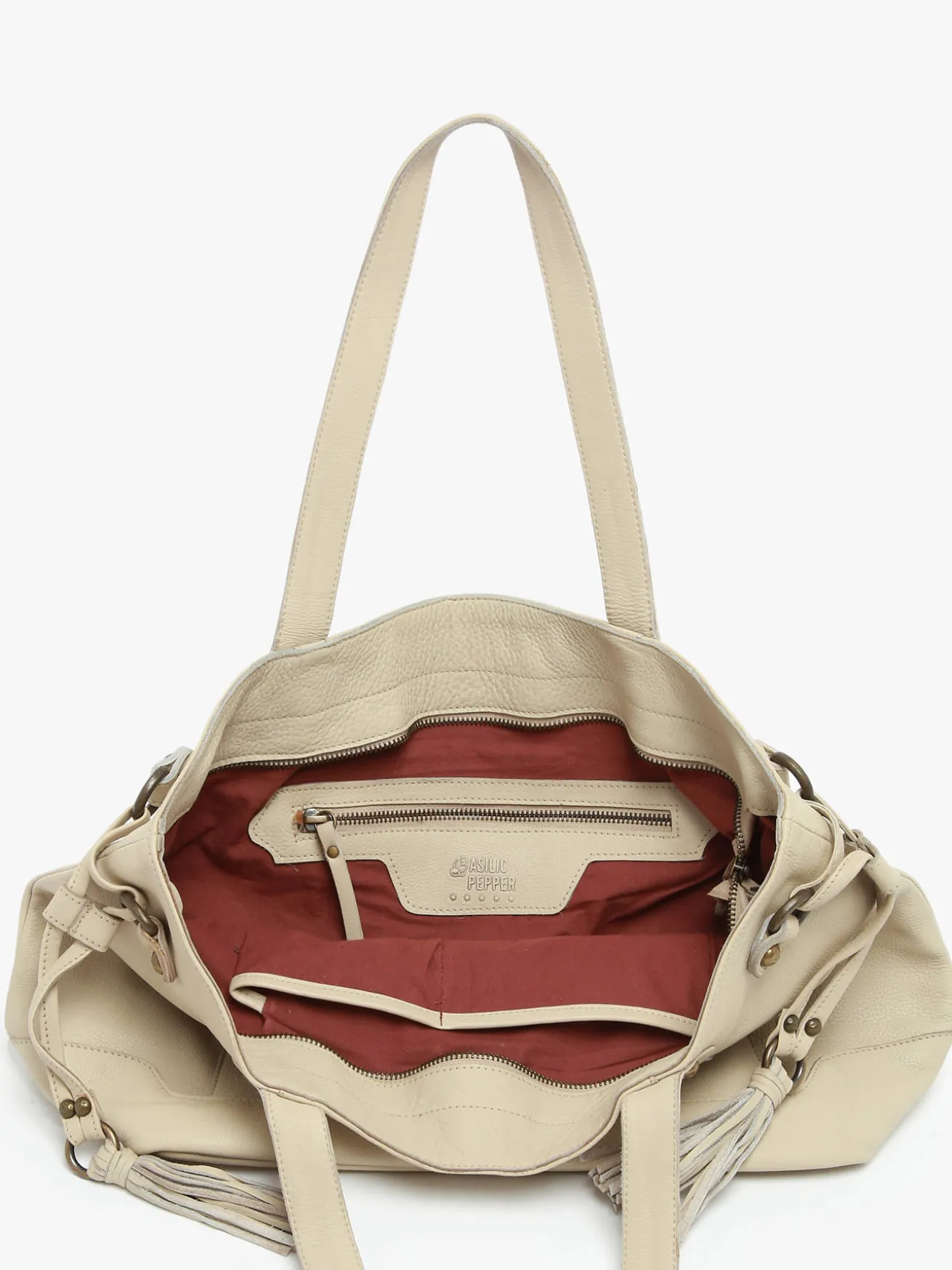 Sac porté épaule Cow cuir BASILIC PEPPER